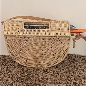 SOLD！C&C California Rattan Half Moon Bag